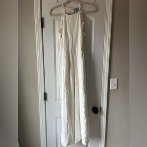 Cece White Jumpsuit with Tie back